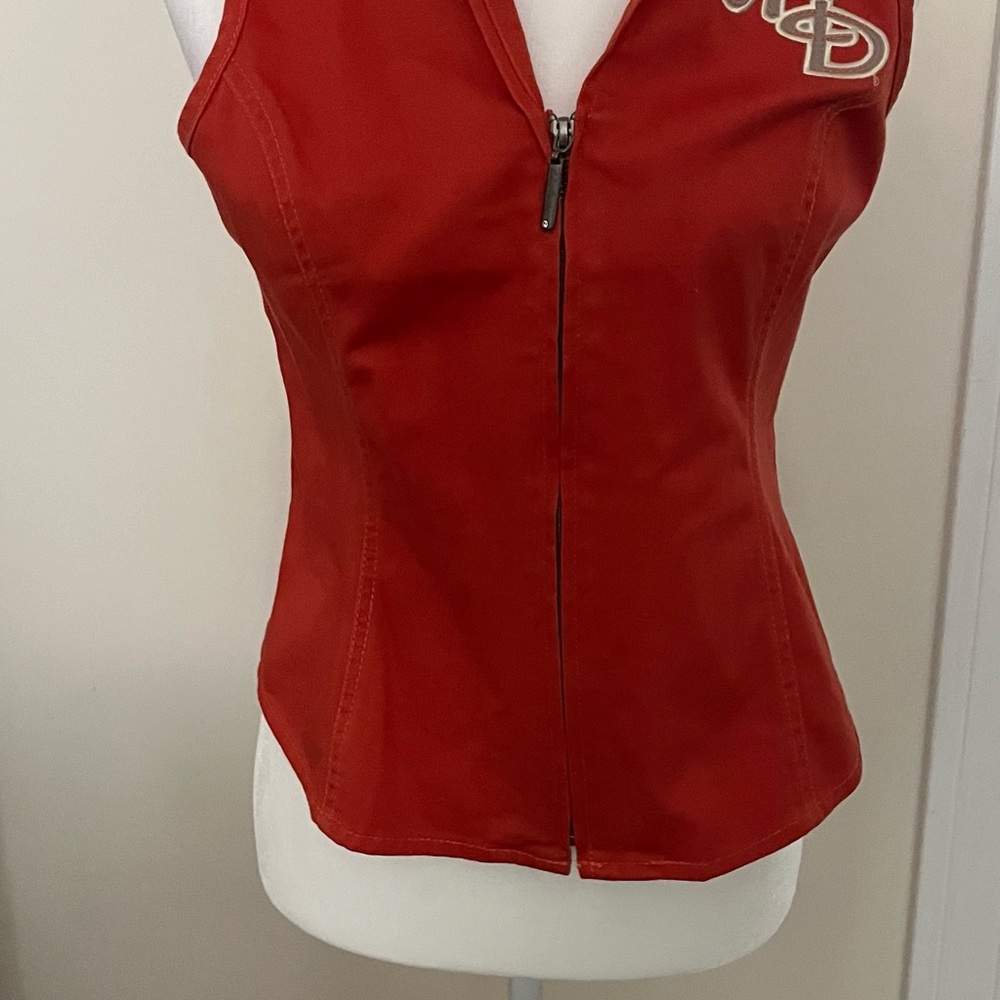 Harley-Davidson Red Fleece Vest with Logo